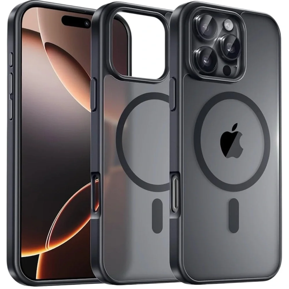 Black Magnetic for iPhone 16 Pro Max Case (Compatible with MagSafe)